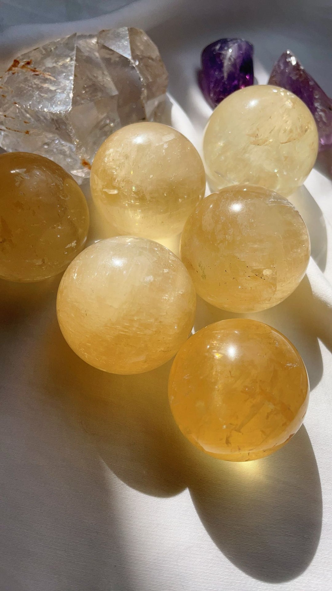 Honey Calcite Sphere
