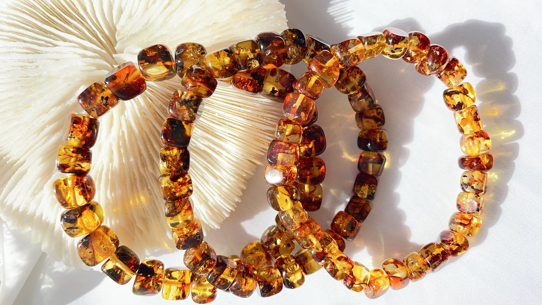 Baltic Amber Bracelet (Square Beads)