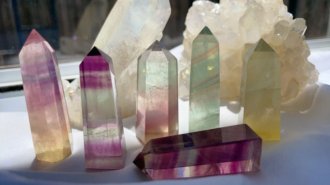 Candy Rainbow Fluorite Mini Towers