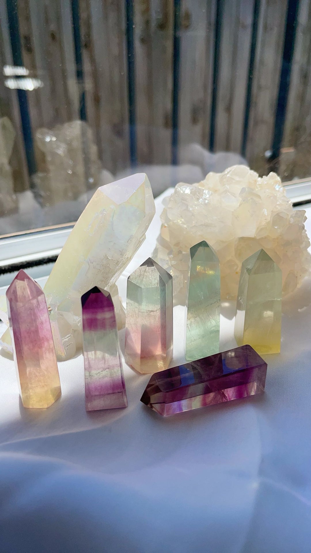 Candy Rainbow Fluorite Mini Towers