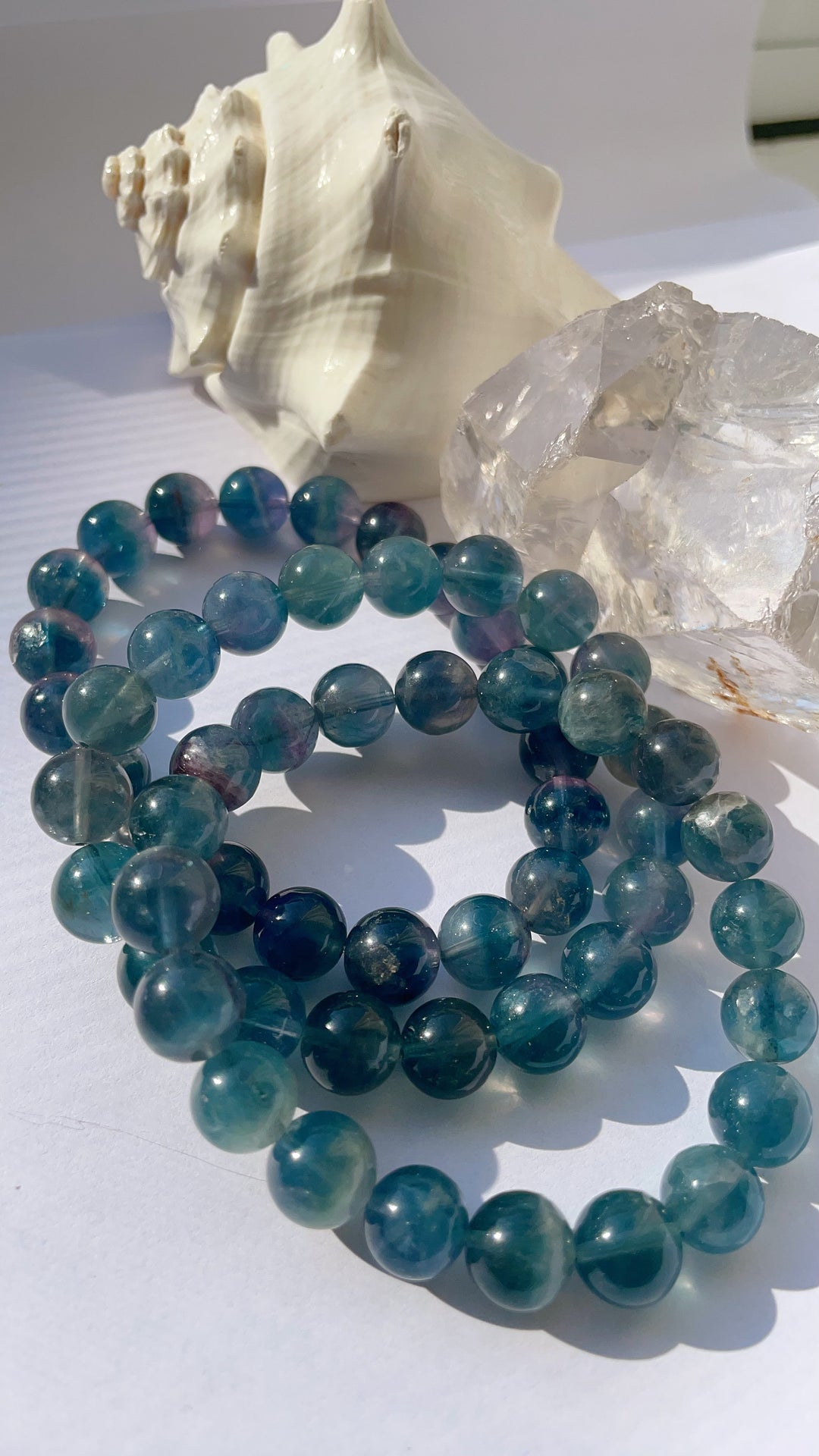 Blue Green Fluorite Bracelet