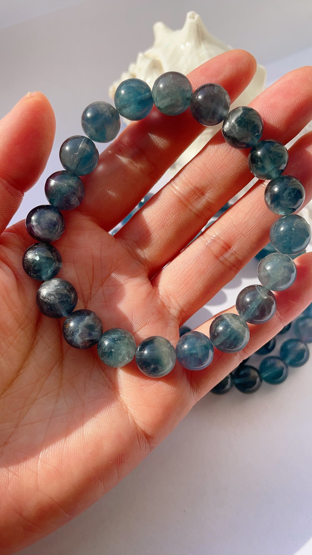 Blue Green Fluorite Bracelet