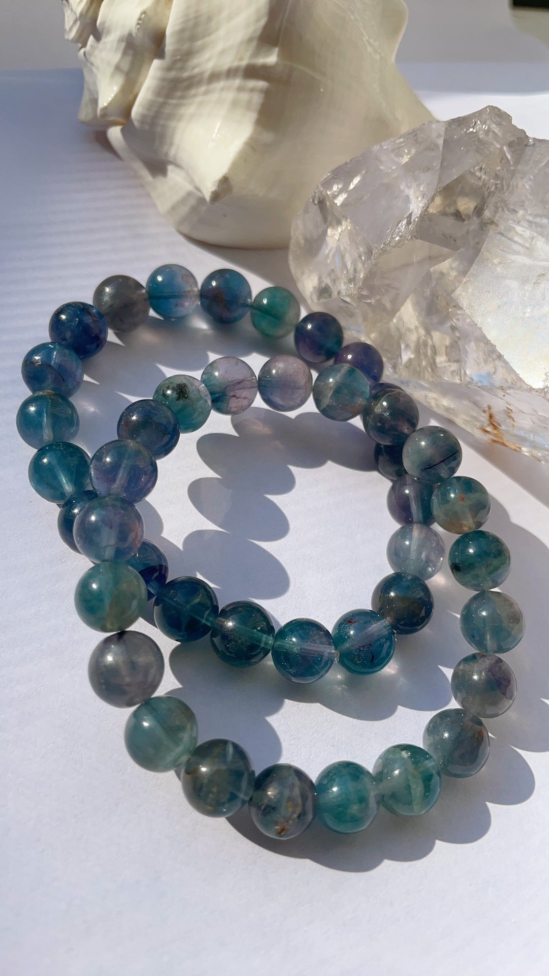 Blue Green Fluorite Bracelet