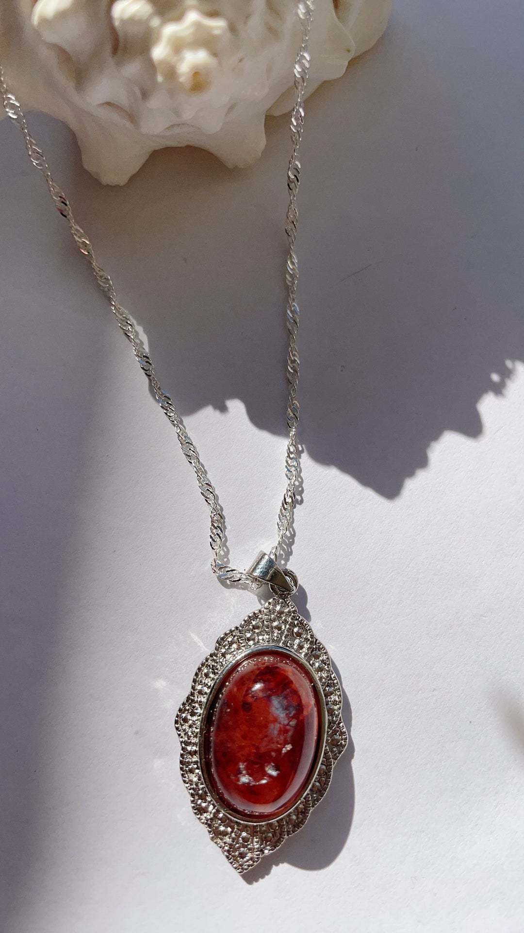 Fire Quartz (Hematoid) Necklace