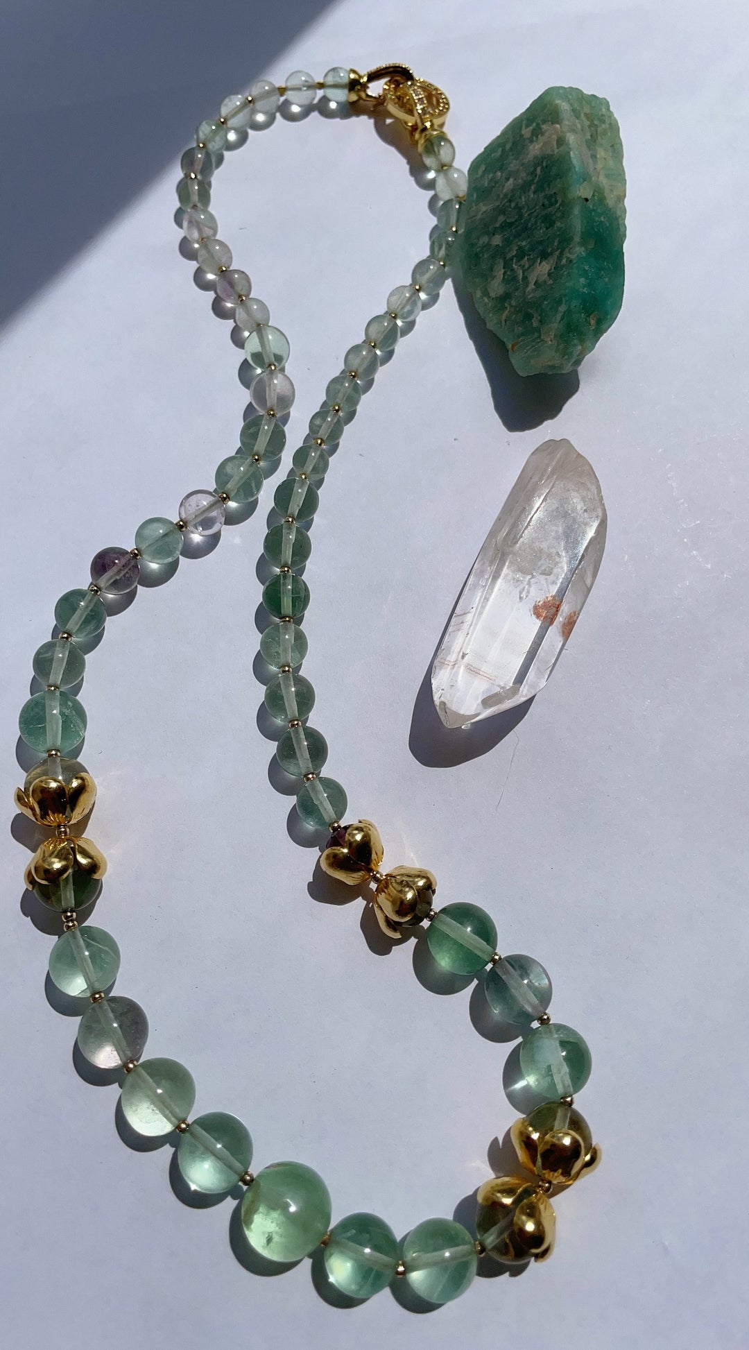 Purify me! - Fluorite Necklace Lotus Designer