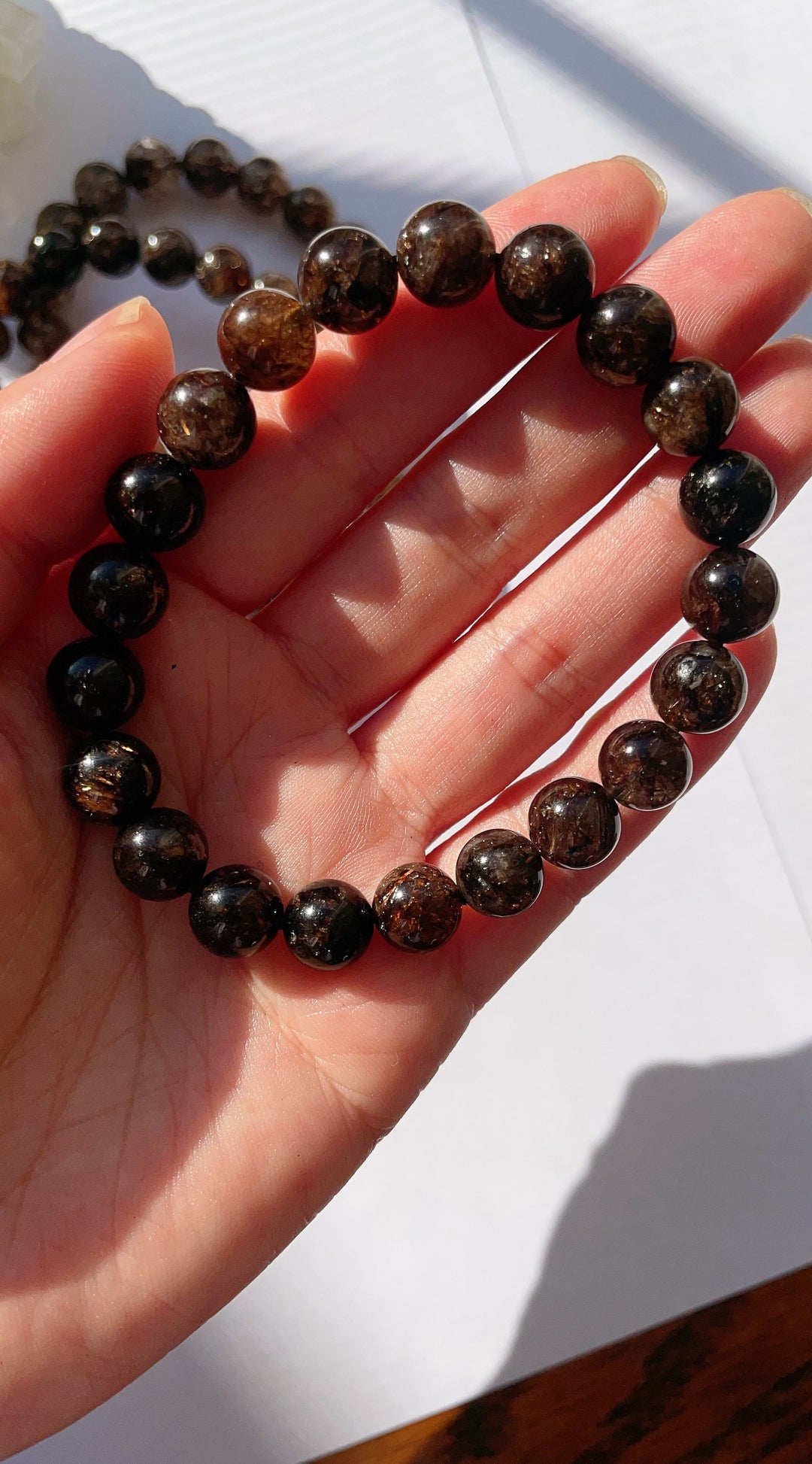 Rutile Black Copper Rutilated Quartz Super 7 Bracelet