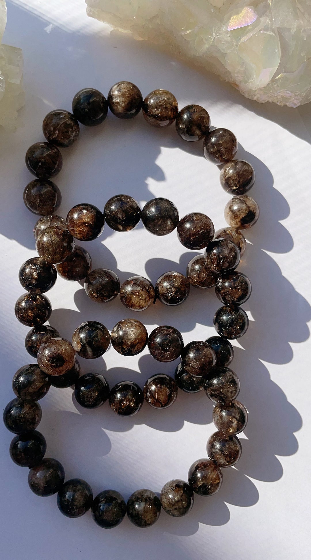 Rutile Black Copper Rutilated Quartz Super 7 Bracelet