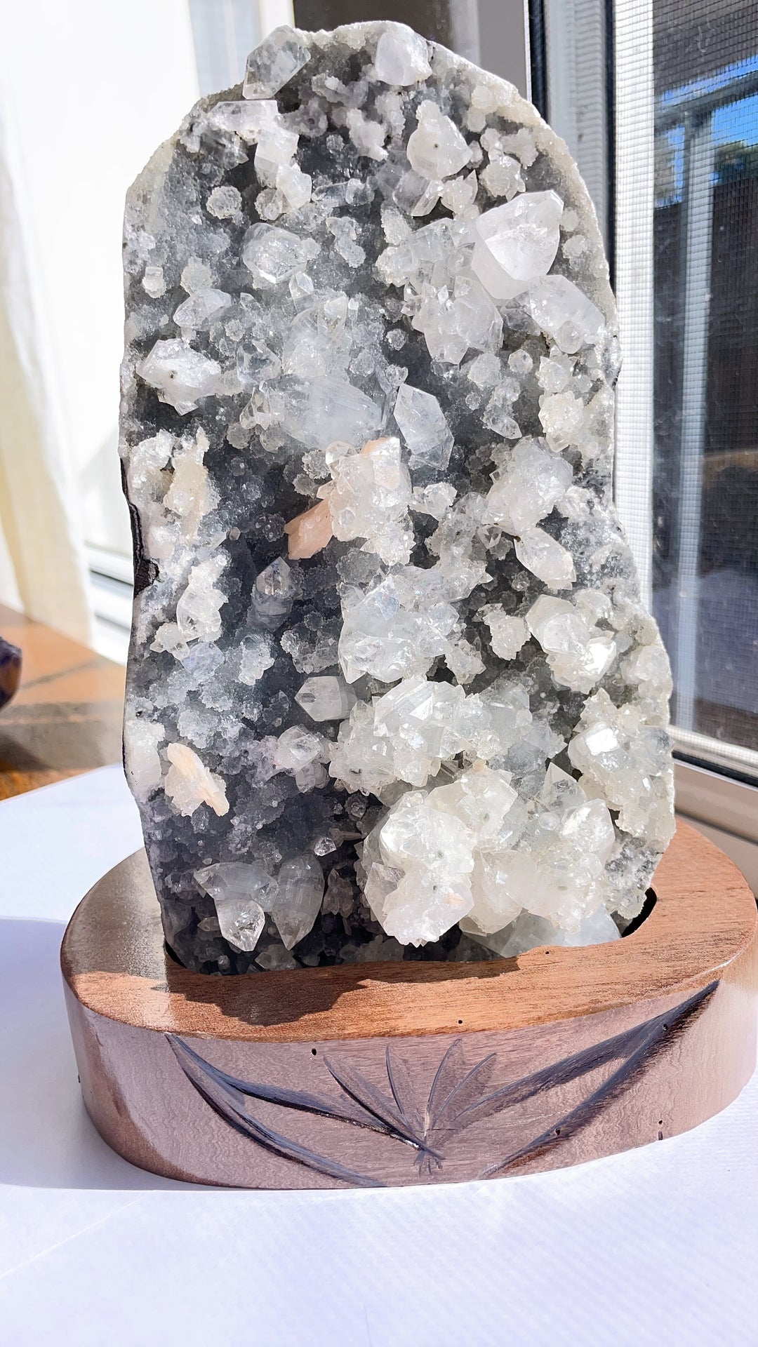 Apophyllite Zoelite Crystal Cluster Statement
