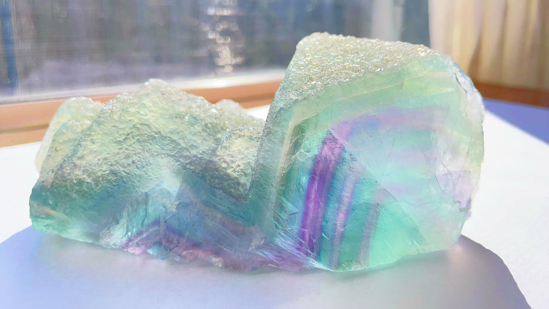 Rainbow Fluorite Raw Cluster Statement