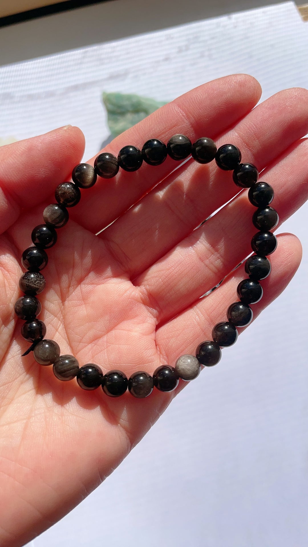 Silver Obsidian Bracelet
