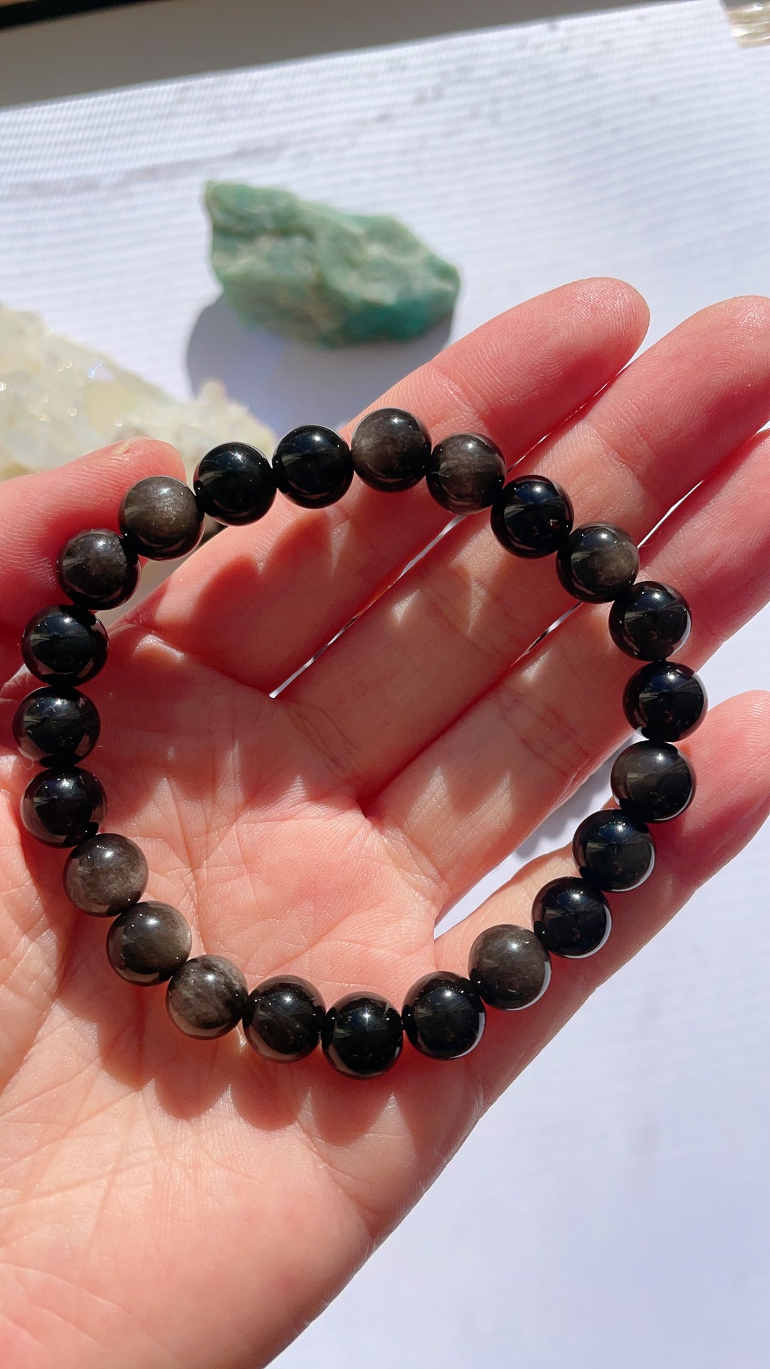 Silver Obsidian Bracelet