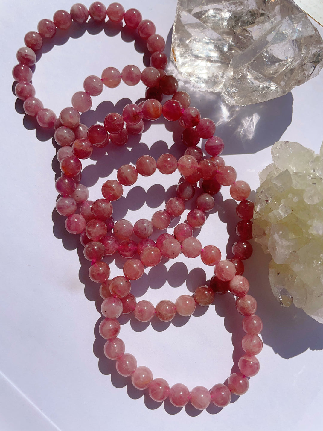 Rose Quartz Deep Color Bracelet