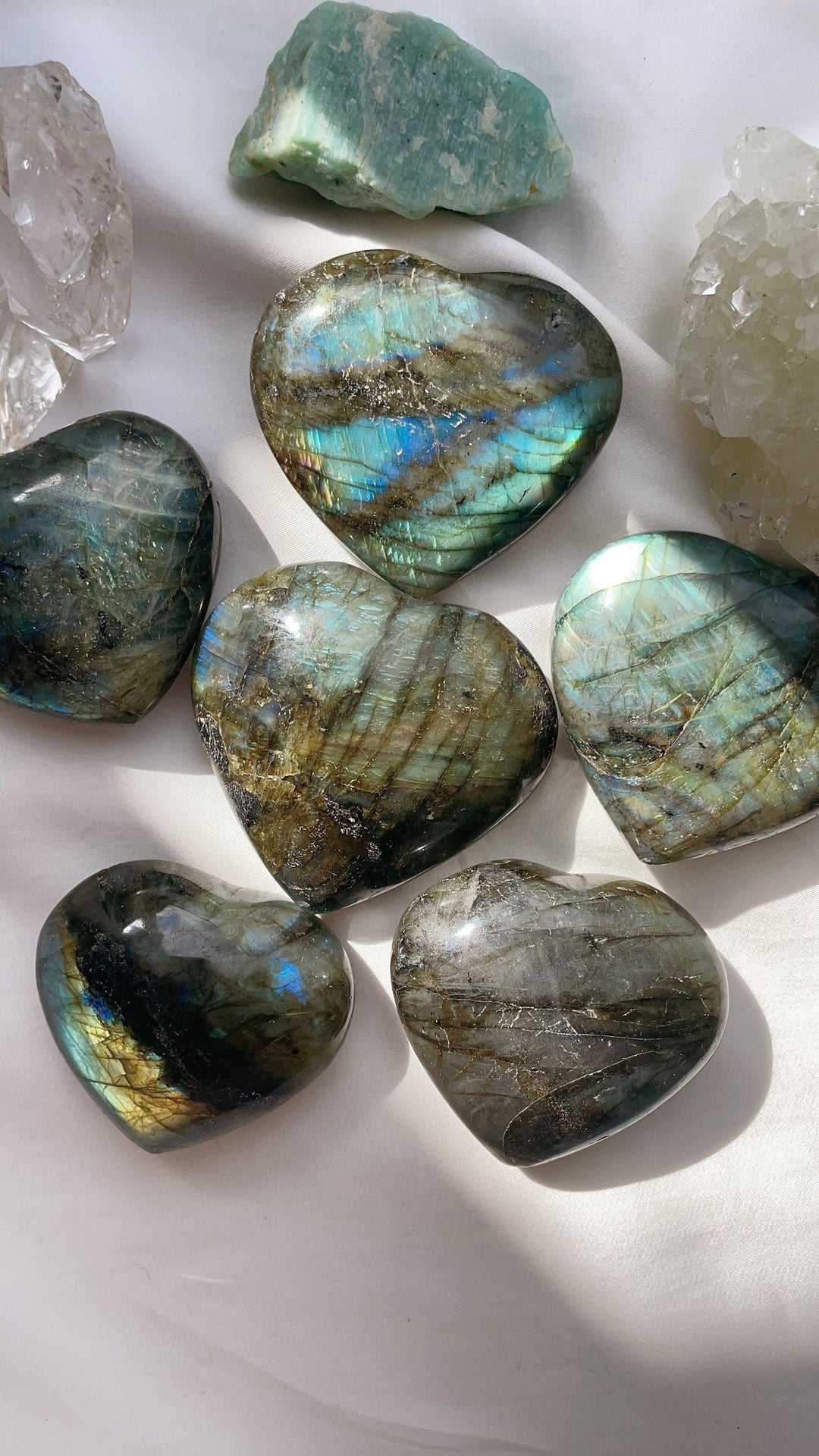 Labradorite Heart