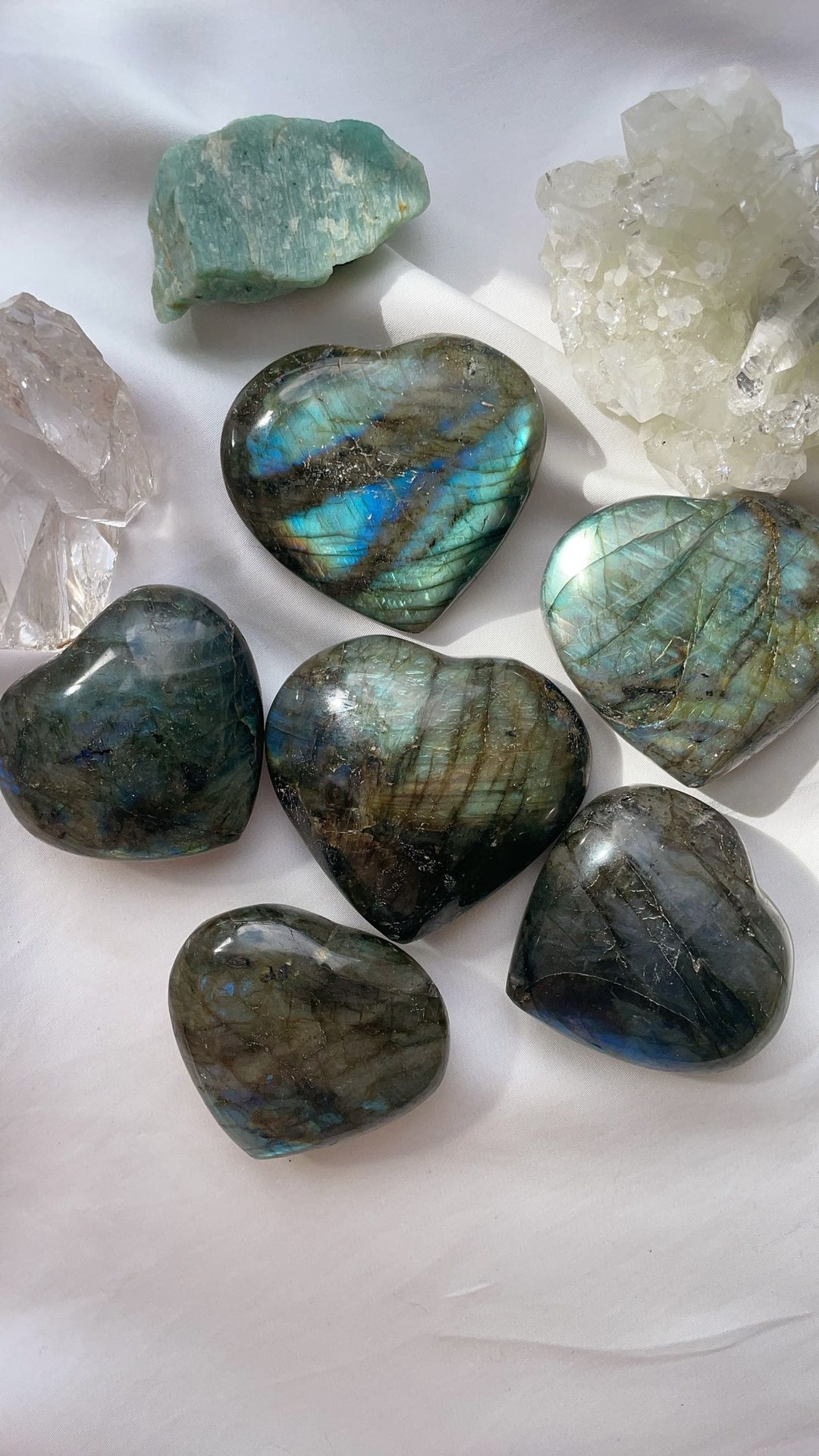 Labradorite Heart