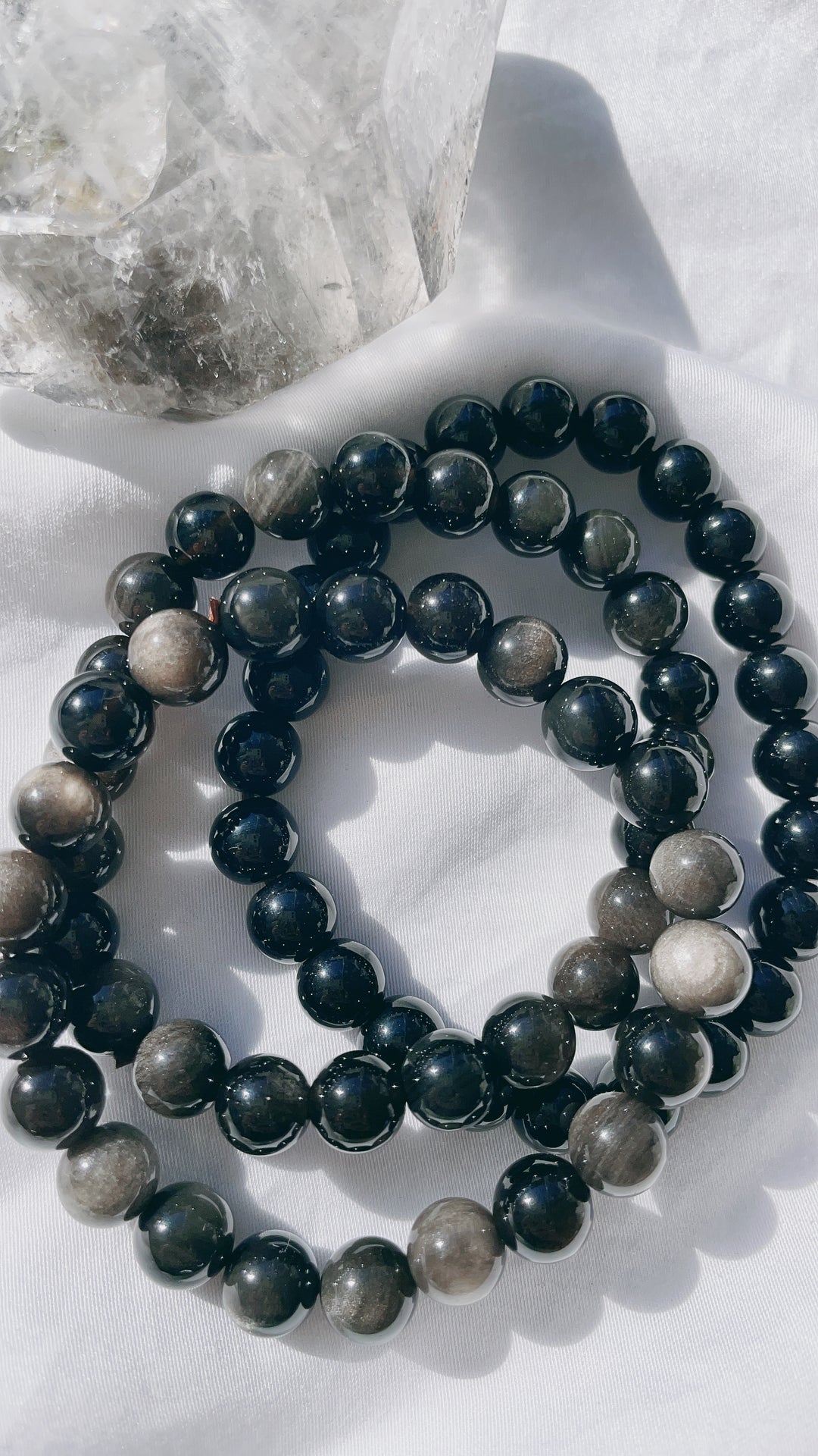 Silver Obsidian Bracelet