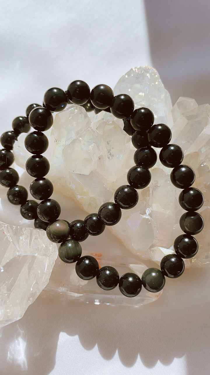 Obsidian Rainbow Obsidian Bracelet