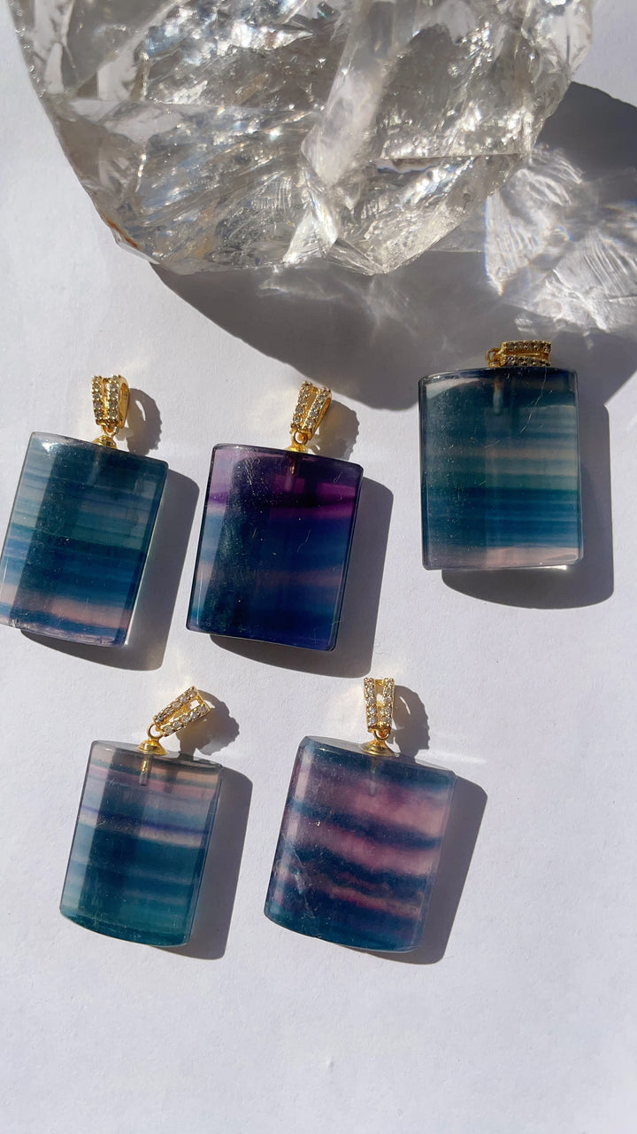 Rainbow Fluorite Pendant