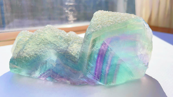 Rainbow Fluorite Raw Cluster Statement
