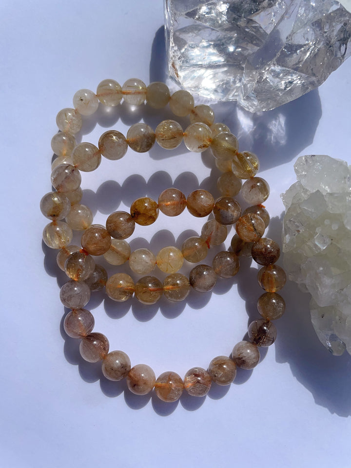 Rutile Gold Rutilated Quartz Bracelet