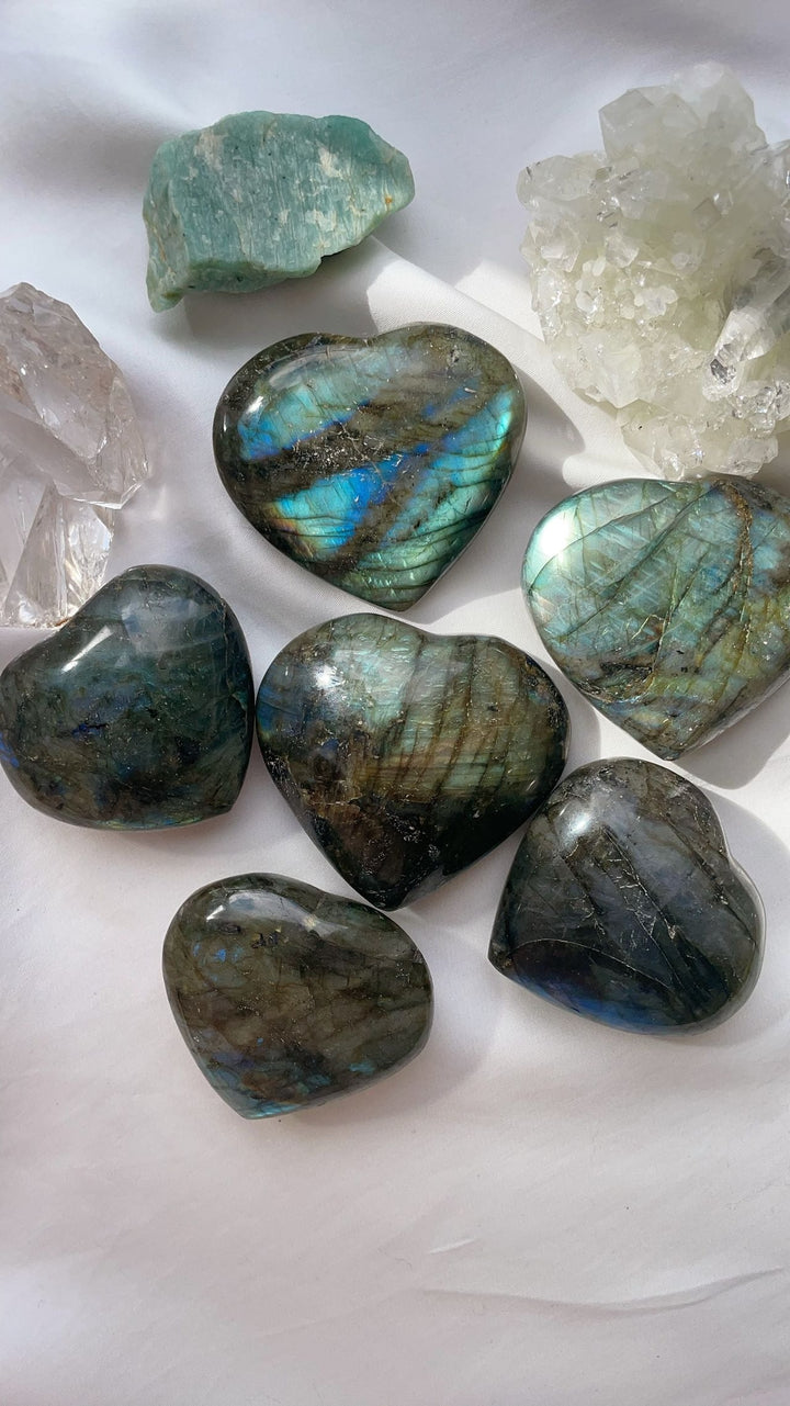 Labradorite Heart
