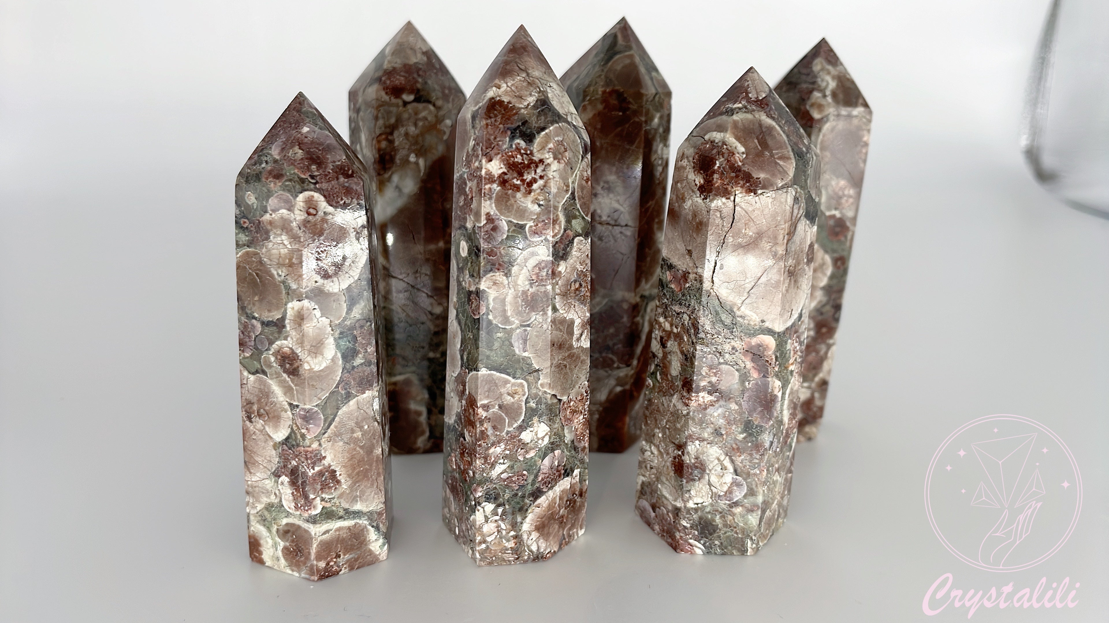 Green Flower Jasper/Rhyolite Tower – Crystalili